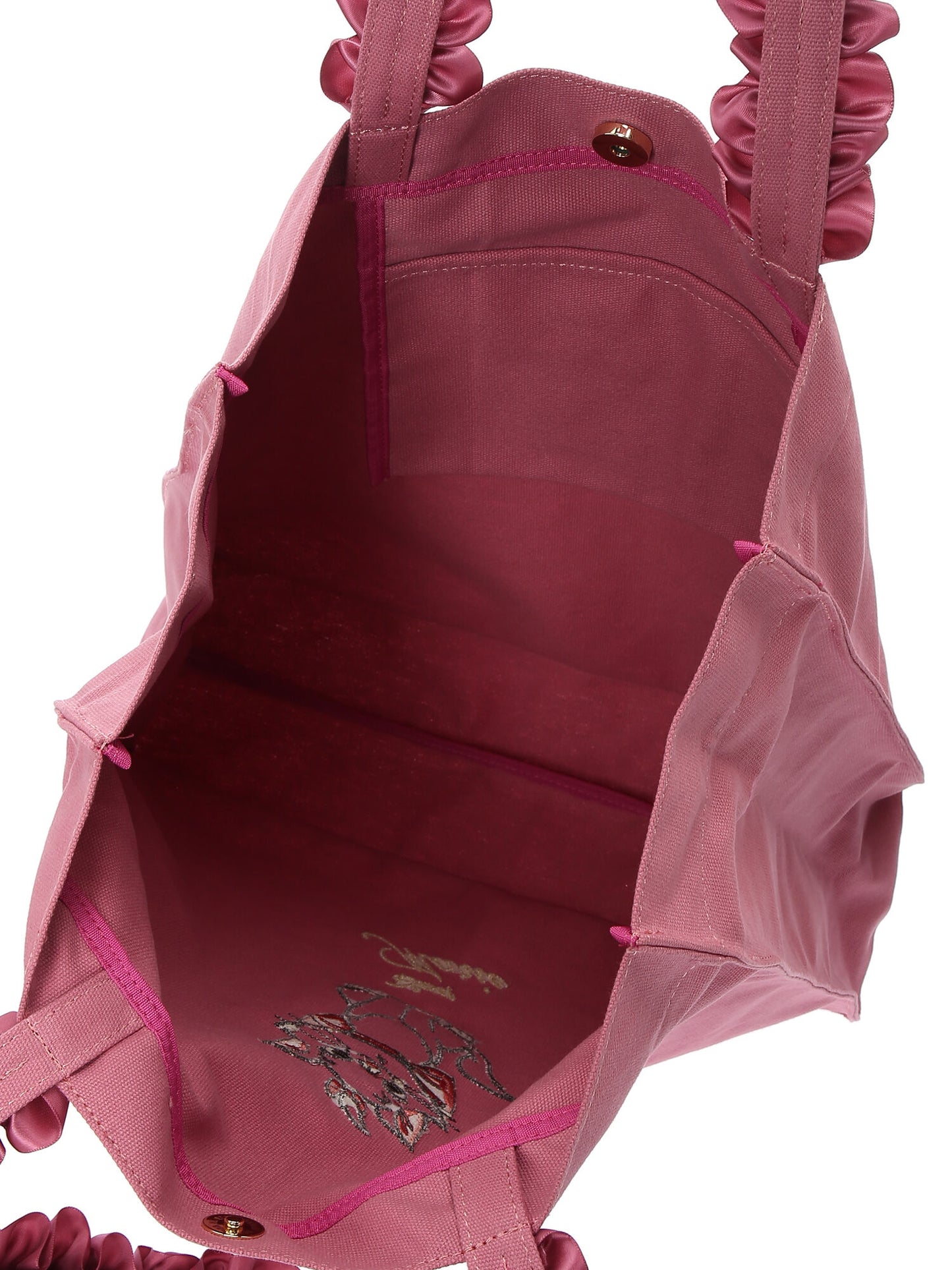 Marie Ruffled Canvas Tote Bag