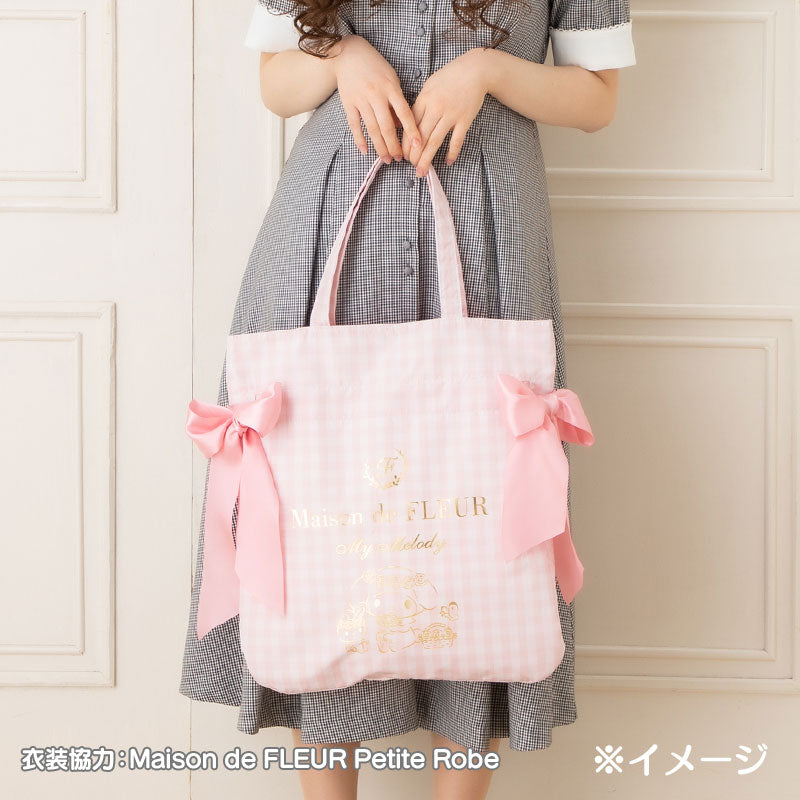 My Melody Gingham Ribbon Tote Bag