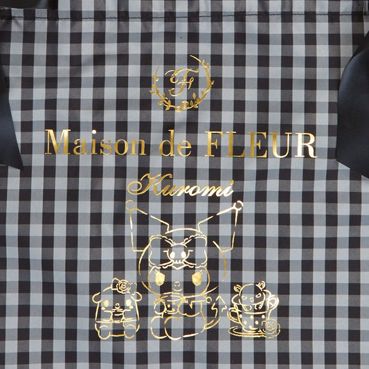 Kuromi Gingham Ribbon Tote Bag