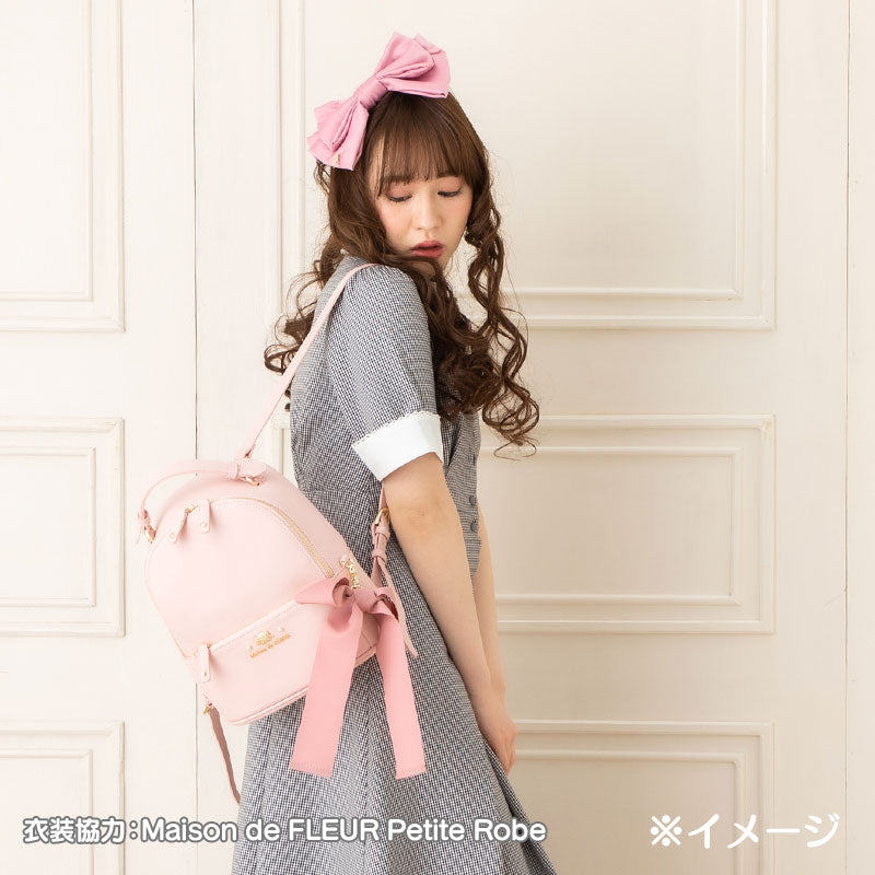 My Melody Backpack with Ribbon Charm