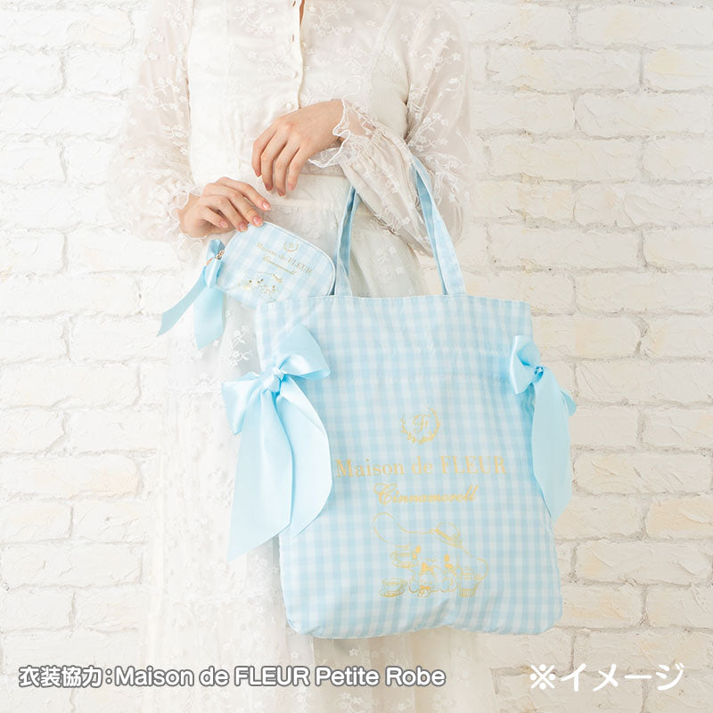 Cinnamoroll Gingham Ribbon Tote Bag