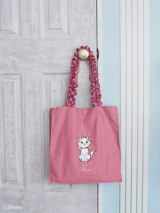 Marie Ruffled Canvas Tote Bag