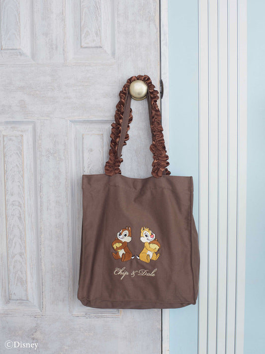 Chip & Dale Ruffled Canvas Tote Bag