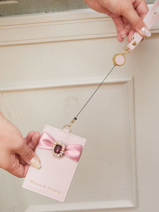 Bijou Ribbon Card Holder with Reel