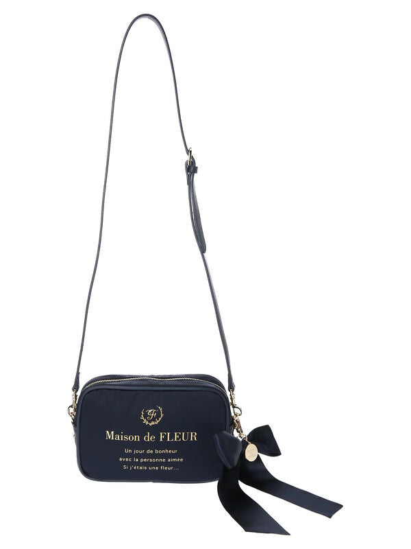 Crossbody Bag with Ribbon Charm