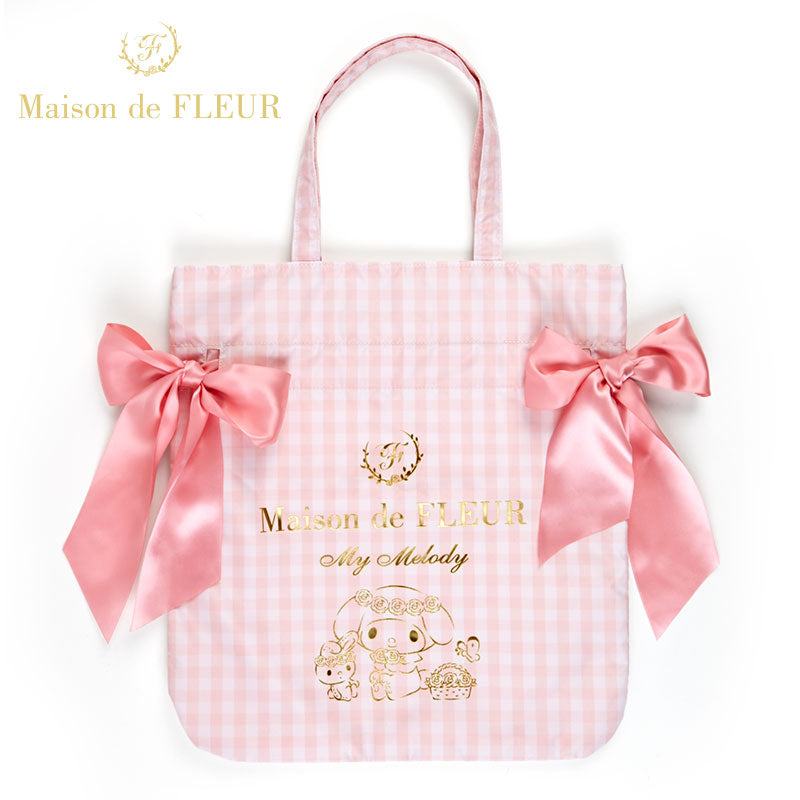 My Melody Gingham Ribbon Tote Bag