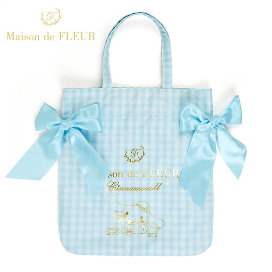 Cinnamoroll Gingham Ribbon Tote Bag